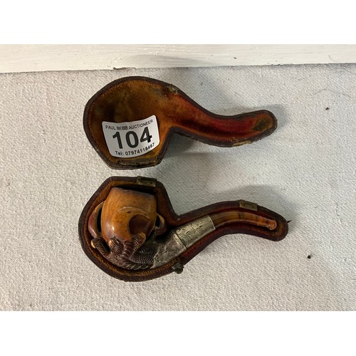 104 - VINTAGE MEASHAM PIPE IN ORIGINAL CASE