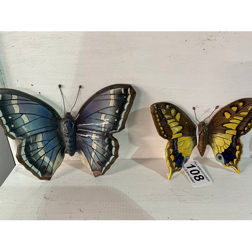 108 - 5 BESWICK BUTTERFLIES