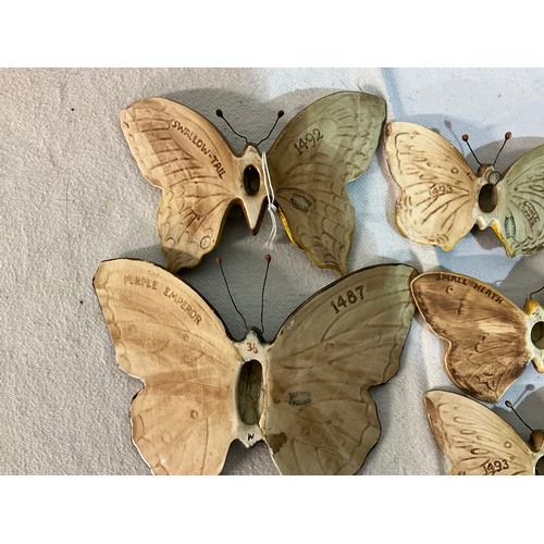 108 - 5 BESWICK BUTTERFLIES