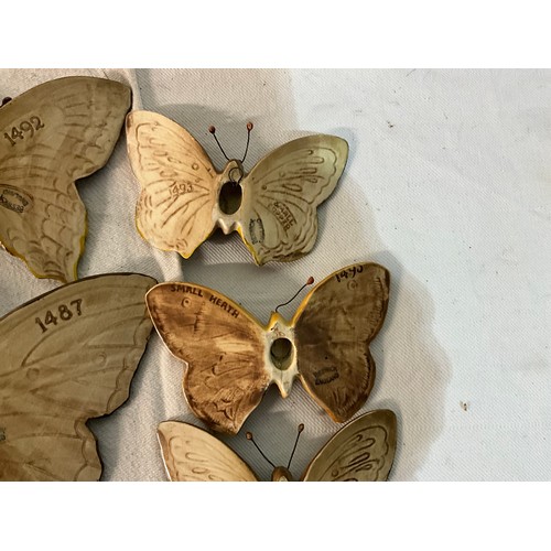 108 - 5 BESWICK BUTTERFLIES