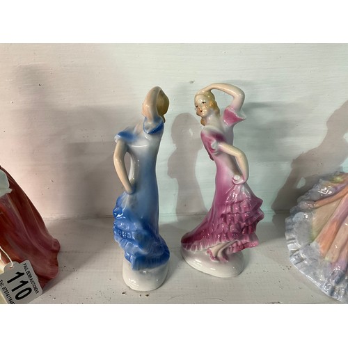 110 - 4 CHINA LADY FIGURES