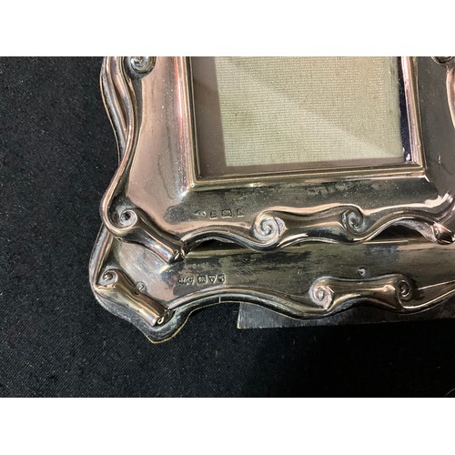 123 - 2 HALLMARKED SILVER PHOTO FRAMES 5”X4” 6”X7.5”