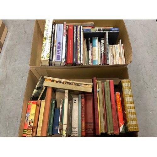 42 - 2 BOXES OF VINTAGE BOOKS TO INCLUDE ,AIRCRAFT CHILDRENS BOOKS ETC