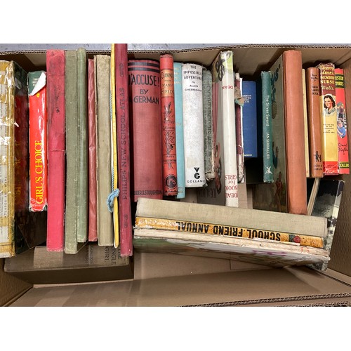 42 - 2 BOXES OF VINTAGE BOOKS TO INCLUDE ,AIRCRAFT CHILDRENS BOOKS ETC