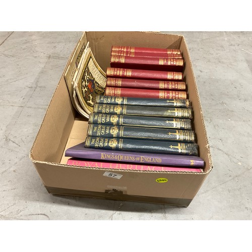 57 - BOX OF BOOKS TO INCLUDE 5 VOLUME OF THE SECOND GREAT WAR ETC