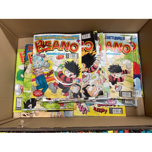 58 - 2 BOXES OF BEANO ANNUALS COMICS ETC