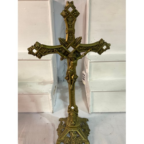 218 - CAST BRASS CRUCIFIX H22”