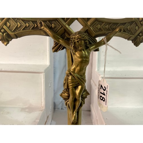 218 - CAST BRASS CRUCIFIX H22”