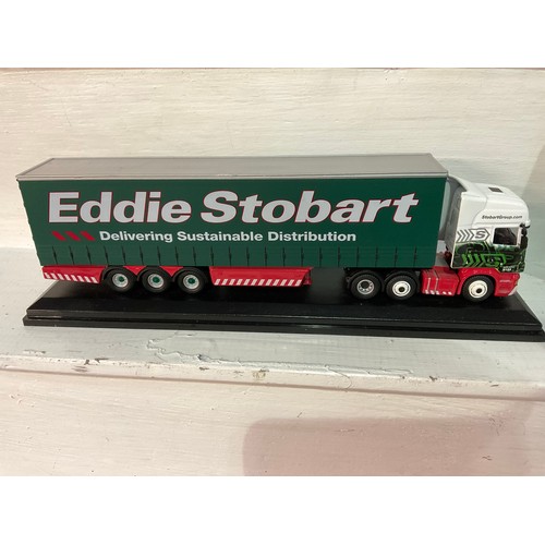 132 - QTY OF EDDIE STOBART MODEL LORRIES AND POCKET WATCH ETC