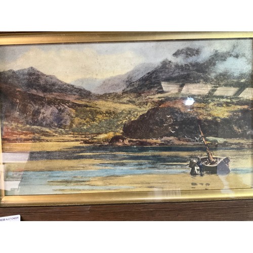 145 - PAIR OF EDWARDIAN OAK FRAMED WATERCOLOURS - LAKE SCENES 18