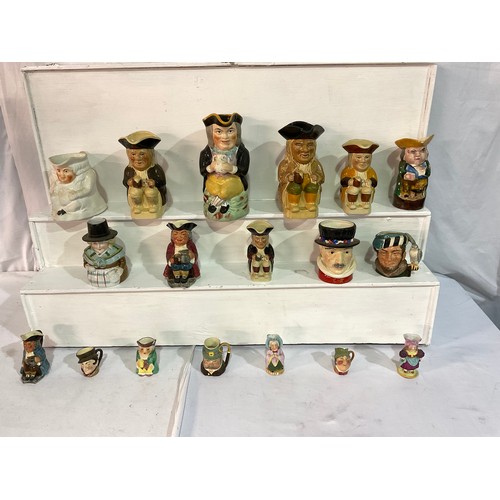 149 - BOX OF CERAMIC TOBY JUGS  TO INCLUDE: WOODS AND SON, ROYAL DOULTON ETC