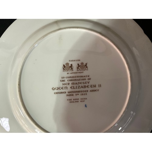 155 - BOX OF COMMEMORATIVE CHINA TO INCLUDE, TANKARDS, PLAQUES ETC