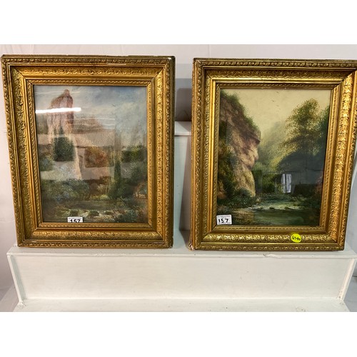 157 - PAIR OF GILT FRAMED WATERCOLOURS DEPICTING LANDSCAPES - 19