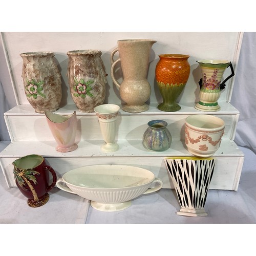 170 - BOX OF ART DECO CHINA ITEMS TO INCLUDE BESWICK, WEDGWOOD ETC