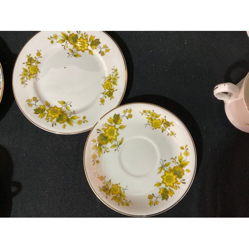 174 - TWO BOXES OF VICTORIAN AND LATER CHINA TO INCLUDE TWO BONE CHINA TEASETS, NORITAKE CHINA, TWIN HANDL... 