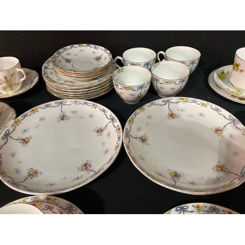 174 - TWO BOXES OF VICTORIAN AND LATER CHINA TO INCLUDE TWO BONE CHINA TEASETS, NORITAKE CHINA, TWIN HANDL... 