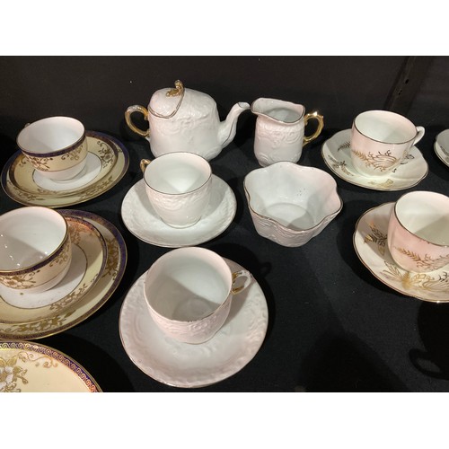 174 - TWO BOXES OF VICTORIAN AND LATER CHINA TO INCLUDE TWO BONE CHINA TEASETS, NORITAKE CHINA, TWIN HANDL... 