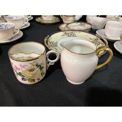 174 - TWO BOXES OF VICTORIAN AND LATER CHINA TO INCLUDE TWO BONE CHINA TEASETS, NORITAKE CHINA, TWIN HANDL... 