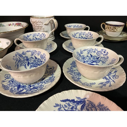 174 - TWO BOXES OF VICTORIAN AND LATER CHINA TO INCLUDE TWO BONE CHINA TEASETS, NORITAKE CHINA, TWIN HANDL... 