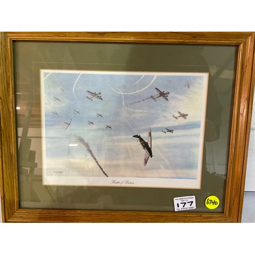 177 - THREE FRAMED AIRCRAFT RELATED PICTURES 16”X13”