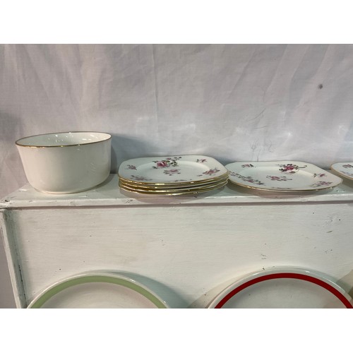 180 - TWO BOXES OIF CHINA TO INCLUDE PLATES, CUP AND SAUCERS ETC