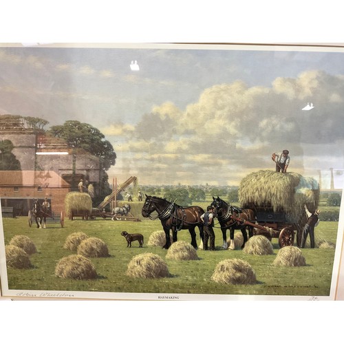 184 - TWO ROBIN WHEELDON LIMITED EDITION HARVEST PICTURES - BOTH SIGNED TO MARGIN 440 AND 76 OF 750. PLUS ... 