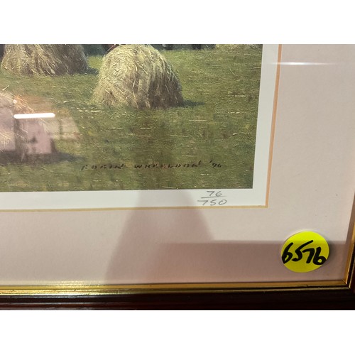 184 - TWO ROBIN WHEELDON LIMITED EDITION HARVEST PICTURES - BOTH SIGNED TO MARGIN 440 AND 76 OF 750. PLUS ... 