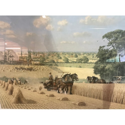 184 - TWO ROBIN WHEELDON LIMITED EDITION HARVEST PICTURES - BOTH SIGNED TO MARGIN 440 AND 76 OF 750. PLUS ... 