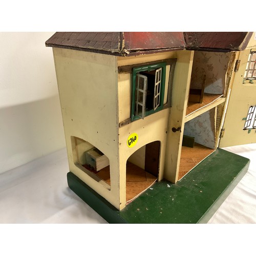 185 - VINTAGE DOLLS HOUSE WITH FURNITURE