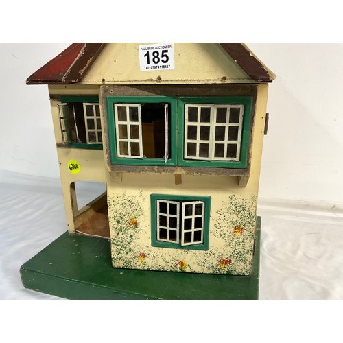 185 - VINTAGE DOLLS HOUSE WITH FURNITURE