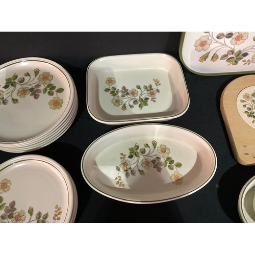 187 - VERY LARGE AUTUMN LEAVES PATTERN MODERN DINNER SERVICE 98 PIECES