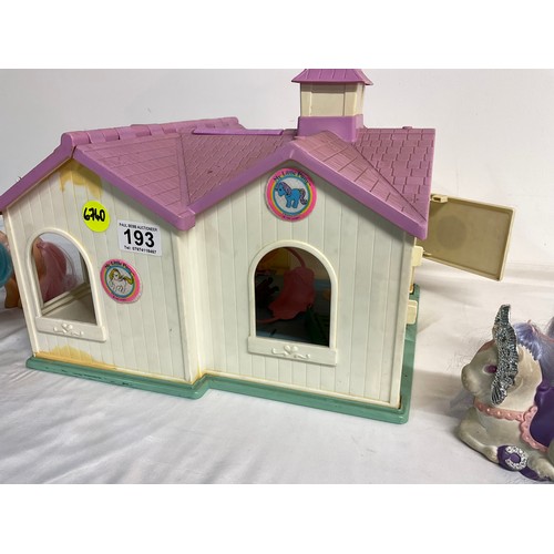 193 - MY LITTLE PONY HOUSE AND FIGURES ETC