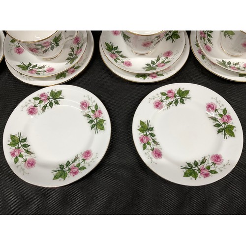 203 - CROWN STAFFORDSHIRE BONE CHINA TEA AND SANDWICH SET 25 PIECES