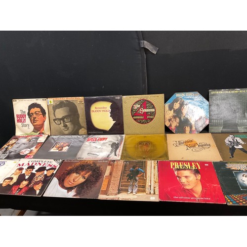 235 - QTY OF VINTAGE LP'S TO INCLUDE BUDDY HOLLY ,ROLLING STONES ,BOB DYLAN ETC