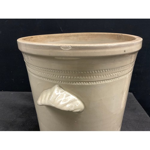 251 - GLAZED EARTHENWARE BREAD CROCK