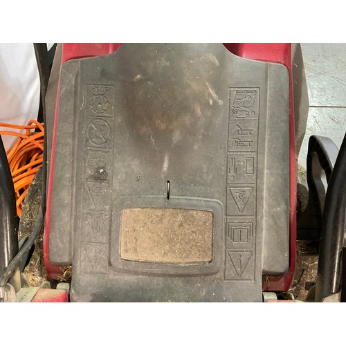 261 - MOUNTFIELD ELECTRIC MOWER AND GRASS BOX