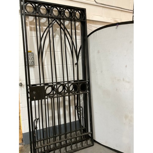 278 - PAIR OF VERY HEAVY LARGE MILD STEEL GALVANISED & POWDER COATED LOCKABLE GATES COMPLETE WITH KEYS, LO... 