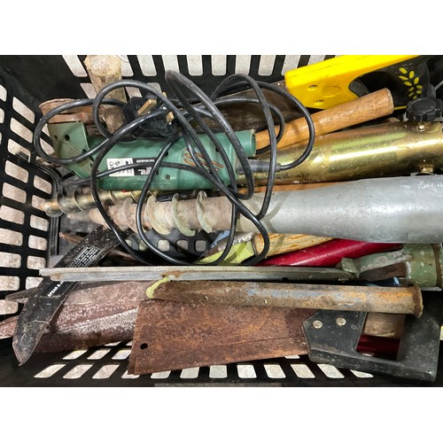 291 - 2 CRATES OF TOOLS AND HARDWARE