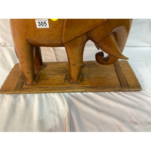 305 - CARVED ELEPHANT STOOL