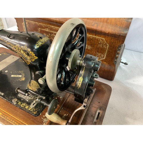 317 - VINTAGE CASED SUPREMA SEWING MACHINE