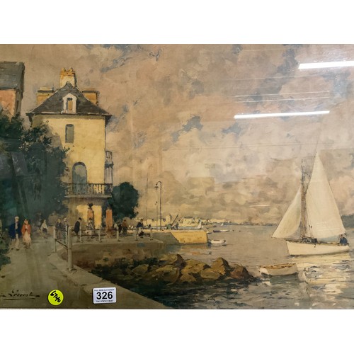 326 - VINTAGE FRAMED PICTURE
THE MOUTH OF RANCE AT DINARD