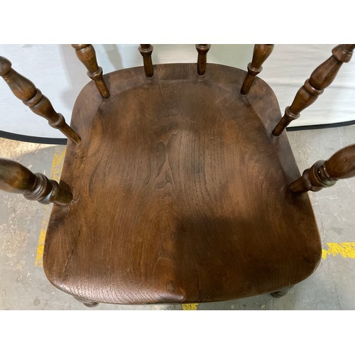 336 - VICTORIAN SMOKERS BOW ARMCHAIR