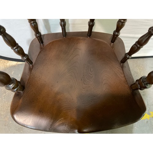 338 - VICTORIAN SMOKERS BOW ARMCHAIR