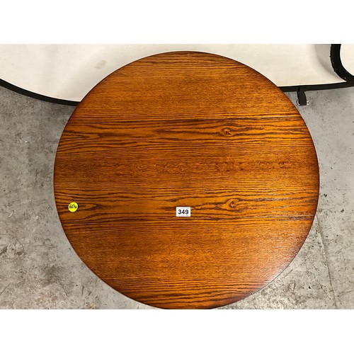 349 - DARK OAK DROP LEAF TABLE OF SMALL PROPORTIONS 
H18