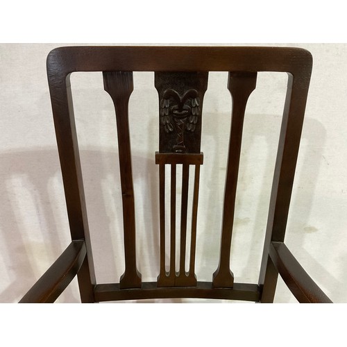 339 - EDWARDIAN MAHOGANY ARMCHAIR