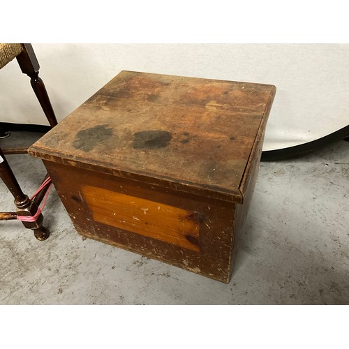 353 - VICTORIAN BOX AND 2 STOOLS