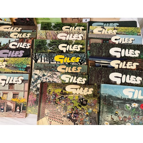 4 - LARGE COLLECTION OF GILES BOOKS (68 BOOKS)