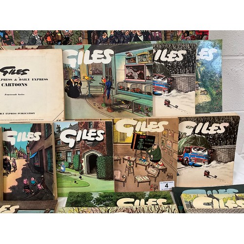 4 - LARGE COLLECTION OF GILES BOOKS (68 BOOKS)