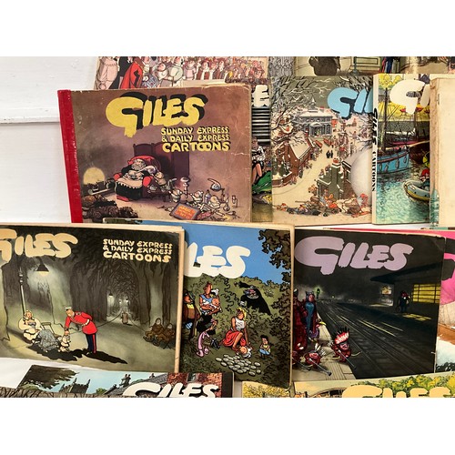 4 - LARGE COLLECTION OF GILES BOOKS (68 BOOKS)