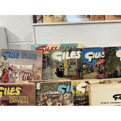 4 - LARGE COLLECTION OF GILES BOOKS (68 BOOKS)